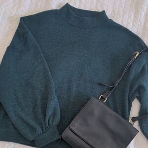 LUSH | Mock Neck, Balloon Sleeve Sweater